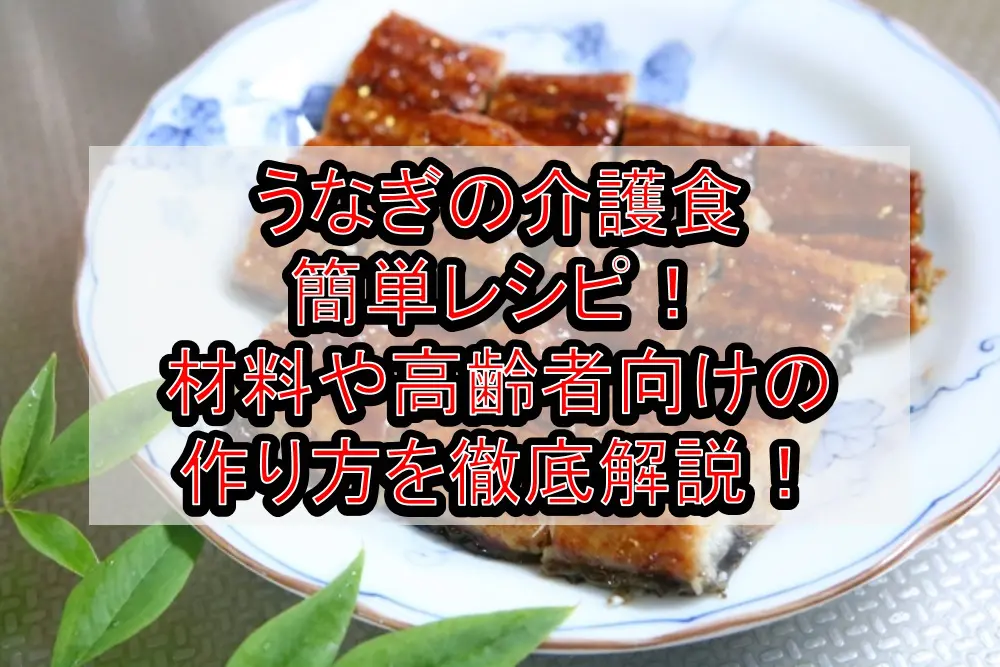 うなぎの介護食簡単レシピ！材料や高齢者向けの作り方を徹底解説！