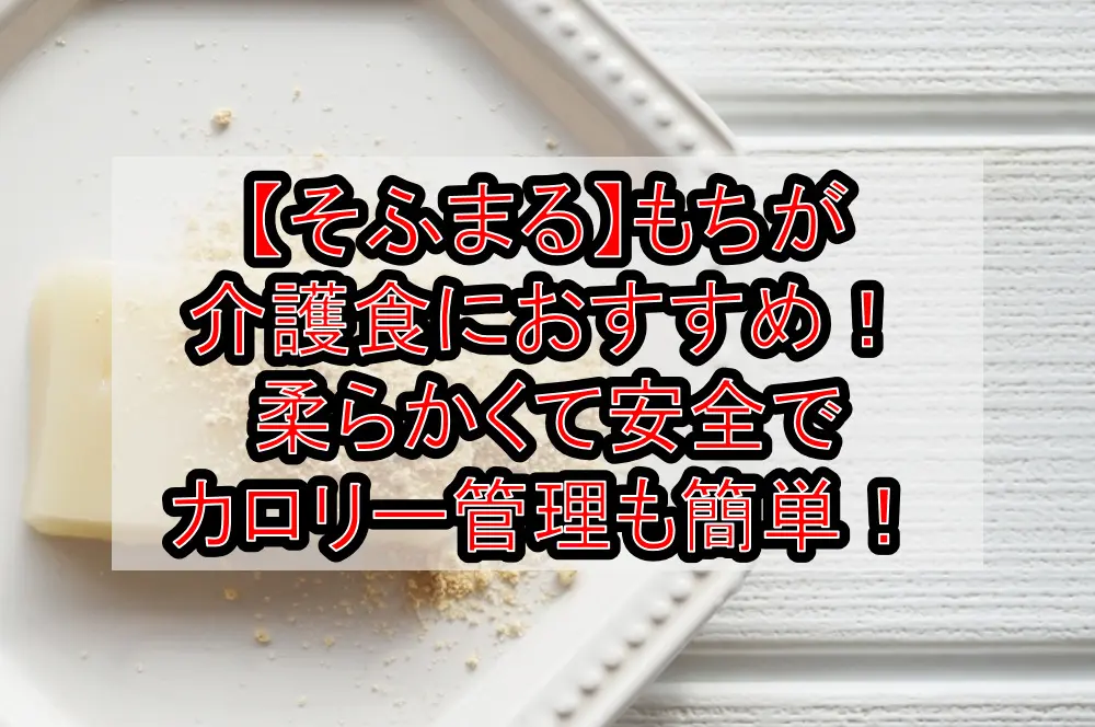 【そふまる】もちが介護食におすすめ！柔らかくて安全でカロリー管理も簡単！