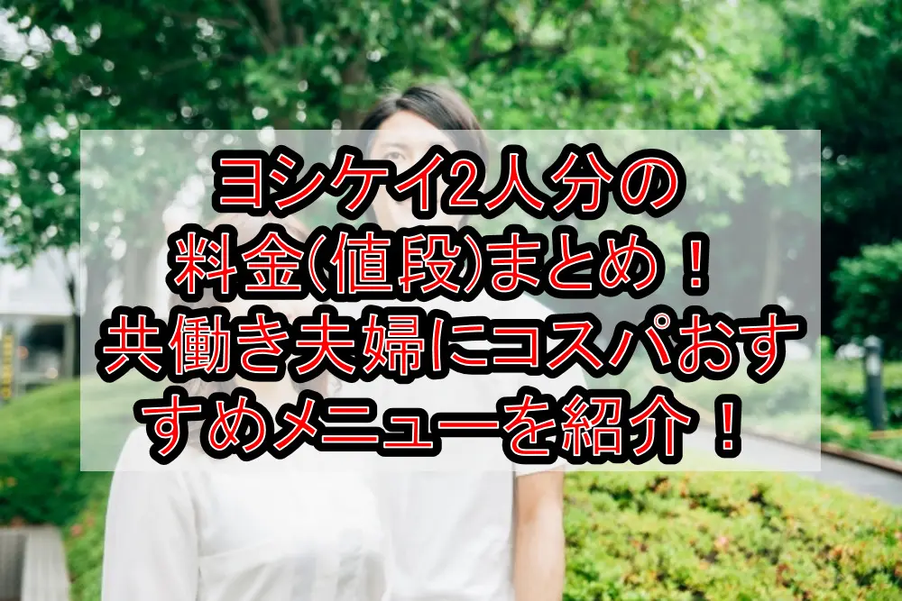 ヨシケイ2人分の料金(値段)まとめ!共働き夫婦にコスパおすすめメニューを紹介!