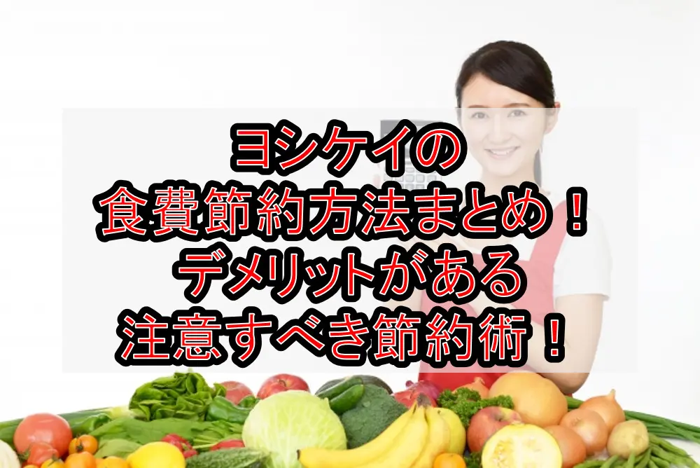 ヨシケイの食費節約方法まとめ!デメリットがある注意すべき節約術!