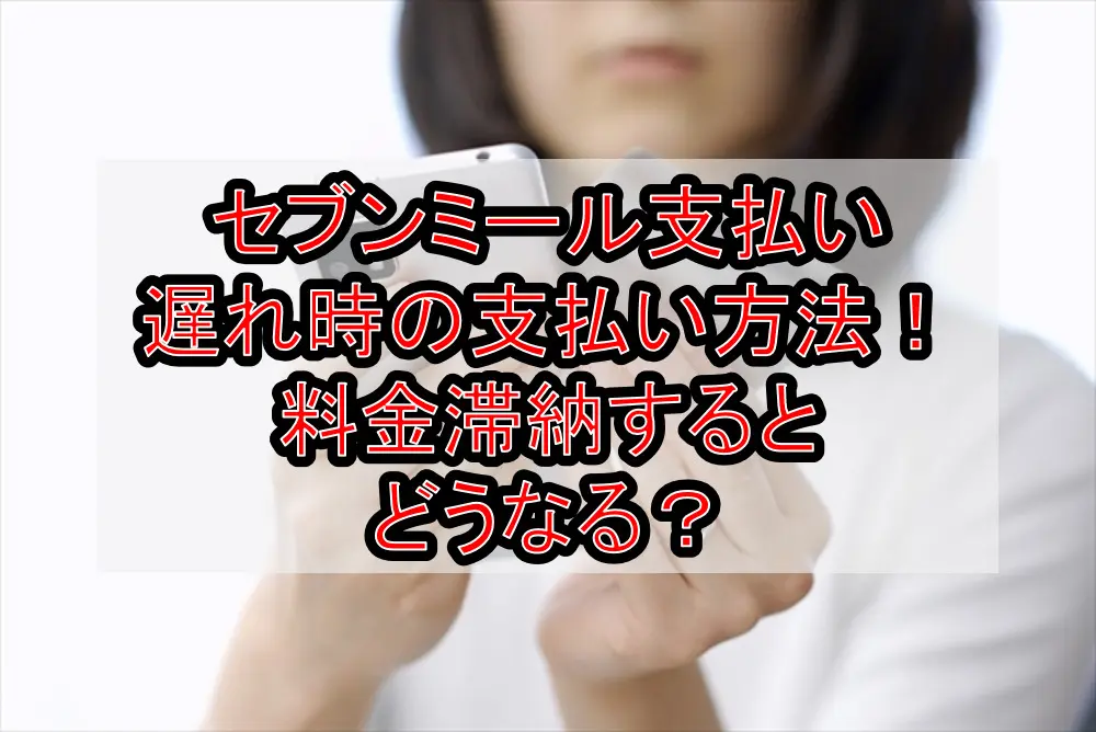 セブンミール支払い遅れ時の支払い方法！料金滞納するとどうなる？